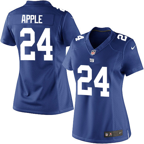 Women's Elite Eli Apple Nike Jersey Royal Blue Home - #24 NFL New York Giants